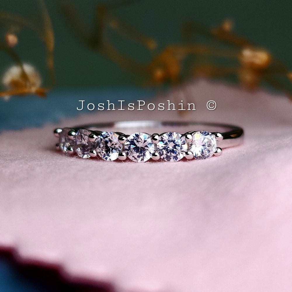 Classic diamond anniversary band in silver